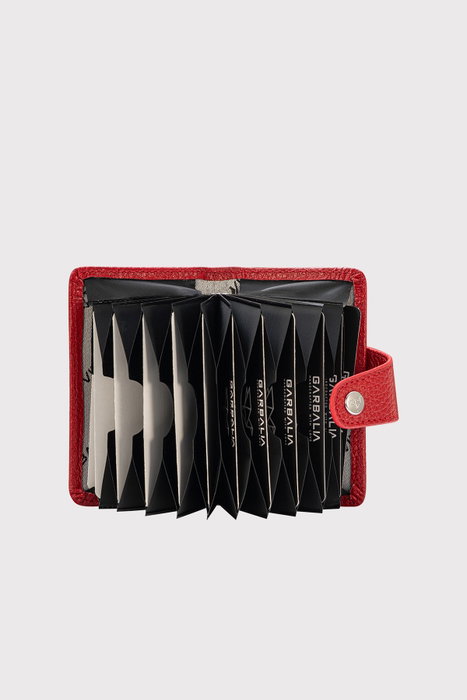 Zoozie Bags Tarjetero Rojo de Piel Auténtica